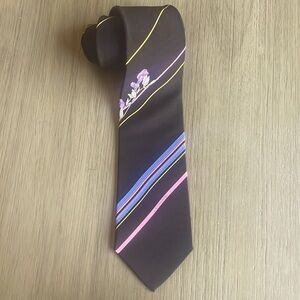 EUC MENS LEONARD PARIS NECKTIE BLACK NECK TIE​​​​​​​